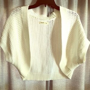 White crop cardigan